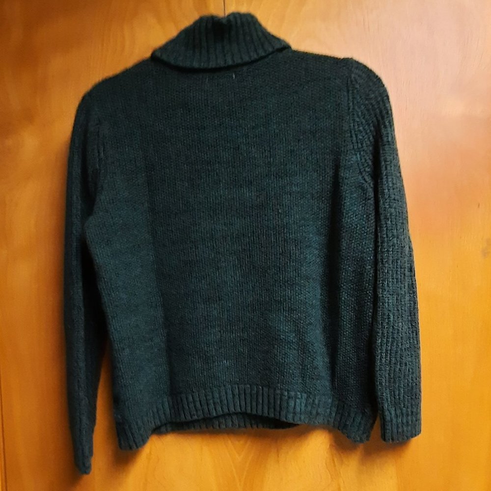 ***PRICE DROP*** Merona Dark Green/Black Turtleneck Sweater, Size XL - Picture 2 of 3